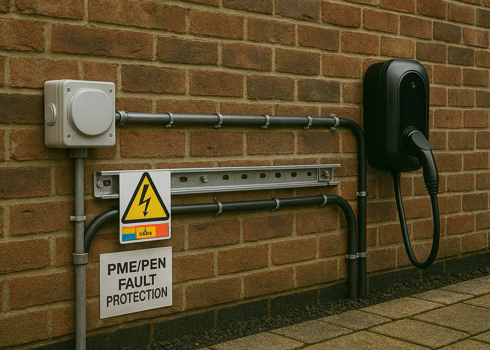 Outdoor-rated containment and cabling for EV chargers by Fortress Utilities Manchester