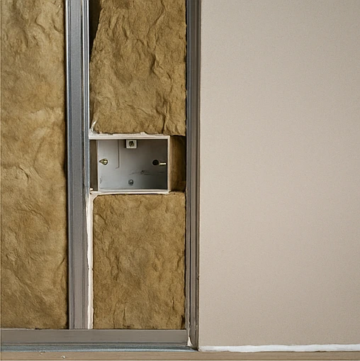 Acoustic partitions with insulation and staggered studs