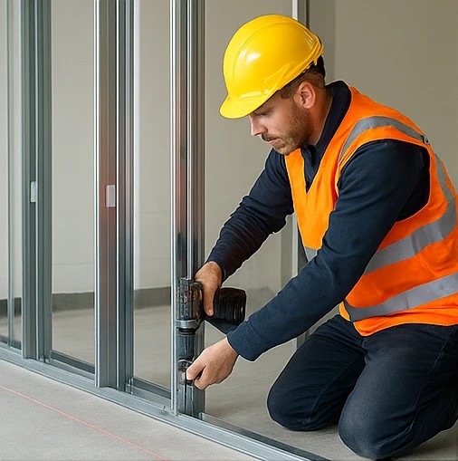 Metal stud partition systems